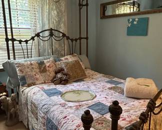 Victorian Style Wrought Iron Canopy Bed Frame