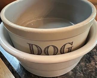 Vintage Robinson Ransbottom Pottery Dog Bowl