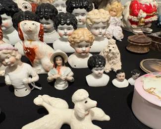 Collection of German Bisque Doll Heads and Figurines third image