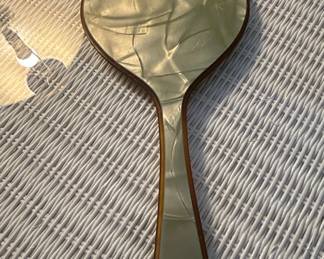 Vintage Celluloid and Faux MotherofPearl Hand Mirror Set