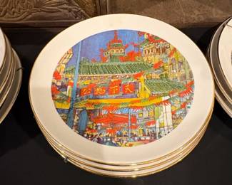 Decorative Collector Plates featuring Cityscapes and Landmarks third image