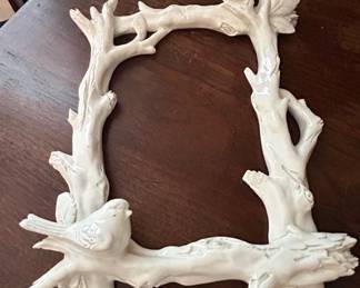 Ceramic Bird and Branch Picture Frame