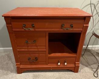 Vintage Terracotta Painted Sideboard or Dresser