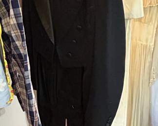 Vintage Black Wool Tailcoat