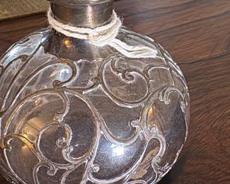 “Authentic Gorham Mfg. Co. Art Nouveau Fine Silver (999/1000) Overlay Perfume Bottles, c. 1900.”
