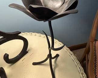 Wrought Iron Tulip Candle Holder