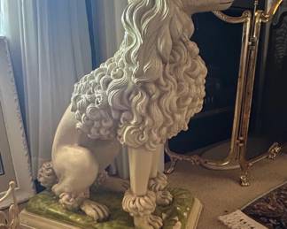 Vintage Poodle Statue Pedestal second image
