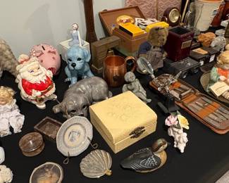 Collection of German Bisque Doll Heads and Figurines fourth image