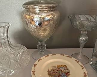 Mercury Glass Apothecary Jar with Lid