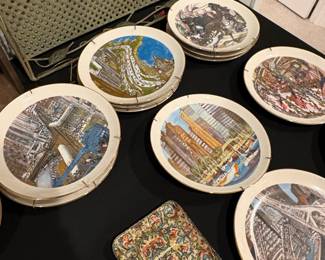 Decorative Collector Plates featuring Cityscapes and Landmarks fourth image