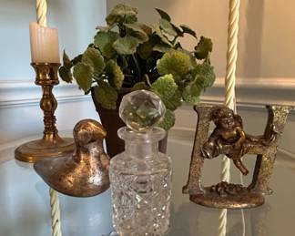 Victorian Style Decorative Vignettes with Ormolu Accents