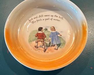 Antique Jack and Jill Baby Dish Bowl, Germany