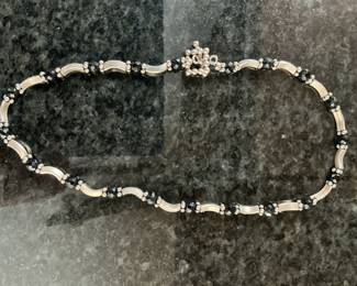 Sterling Silver and Black Onyx Bracelet