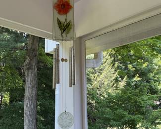 Fused Glass Flower Wind Chime