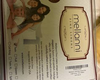 Mellanni 1800 Bed Sheet Set - Twin, Light Gray