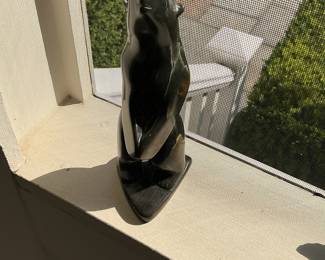 Carved Soapstone Bear Figurine - Inuit Art