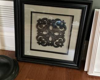 Ornate Scrollwork Framed Wall Art