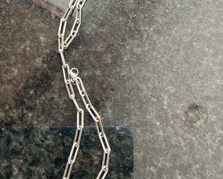 Sterling Silver Paperclip Chain Necklace