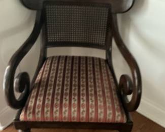 Set of William IV Style Mahogany Cane Bergere Armchairs
