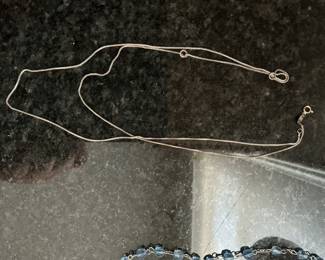 Sterling Silver Box Chain Necklace with Extender