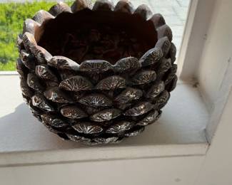 Pine Cone Ceramic Planter