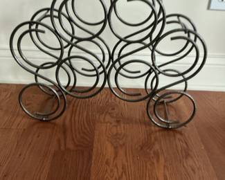 Vintage Iron Scroll Wine Rack