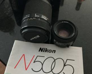 Nikon N5005 AF 35mm SLR Camera with AF Nikkor 70-210mm f/4-5.6 and AF Nikkor 50mm f/1.8 Lenses