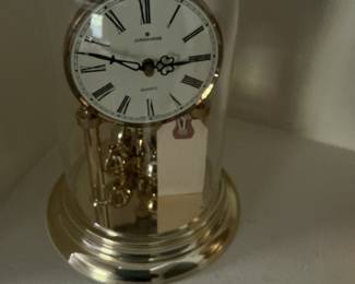 Junghans Quartz Anniversary Clock with Glass Dome