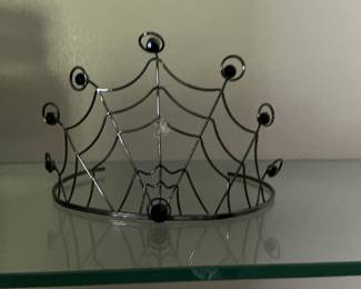 Spiderweb Tiara with Black Gems
