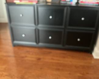 Black Six-Drawer Dresser