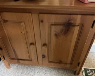 Knotty Pine Two-Door Cabinet