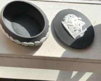 Wedgwood Black Basalt Jasperware Trinket Box
