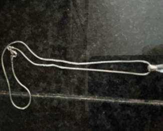 Sterling Silver 8-Sided Snake Chain Necklace