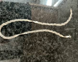 Sterling Silver Braided Chain Necklace