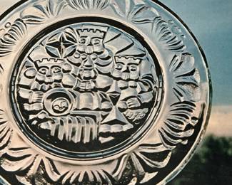 Orrefors Jultallrik 1973 Christmas Plate