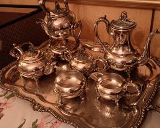 silverplate tea and coffee set