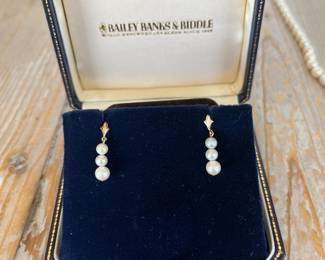 Genuine Pearl and Gold Earrings