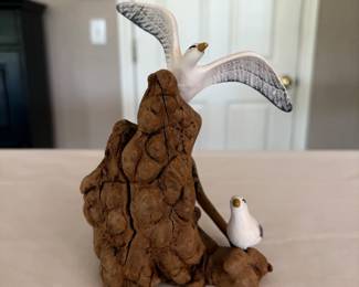 Driftwood Sculpture with Seagulls