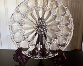 Presses Glass Cake Plate