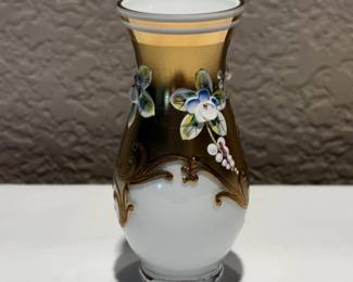 Bohemian Glass Bud Vase