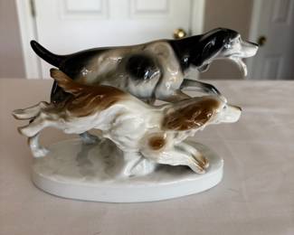Carl Scheidig Porcelain Hunting Dogs