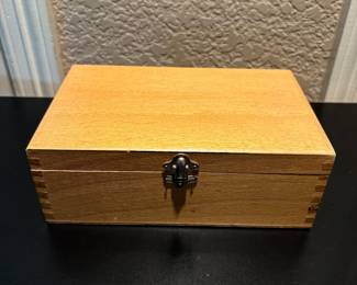 Carom Game Pieces in French Wooden Box