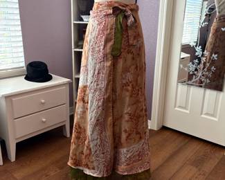 Reversible 100% Silk Skirt