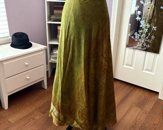 Reversible 100% Silk Skirt