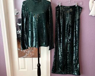 Forest Green Sequin Outfit