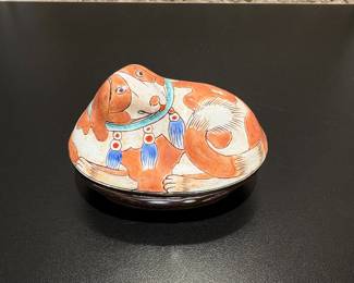 Chinese Canton Copper & Enamel Trinket Box
