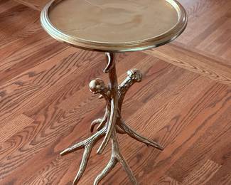 Brass Finish Antler Design Table