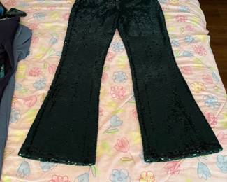 Forest Green Sequin Pants
