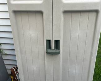 Outdoor shed 2 1/2 ft wide by 6 ft high