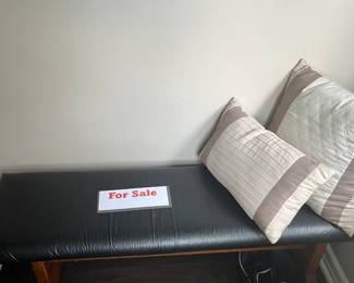Bench and pillows